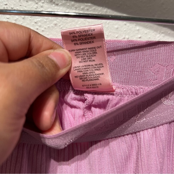 Juicy Couture Pink Rhinestone Wide Leg Pull On Pants Size Large - Picture 11 of 12